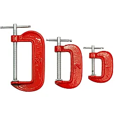 Струбцина VOREL набір тип-G 3 шт (25, 50,75 мм) [12/48] (38830)